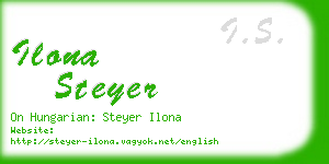 ilona steyer business card